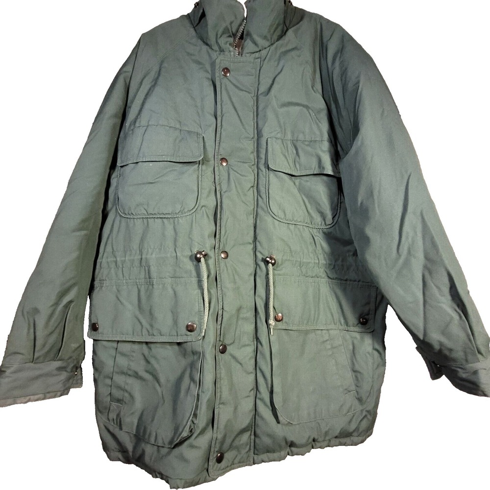 Vintage St Johns Bay Jacket Mens SZ‎ L Military Style Heavy Multiple Pockets